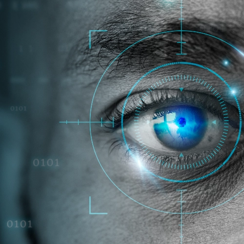关于我们 retinal biometrics technology with man s eye digital